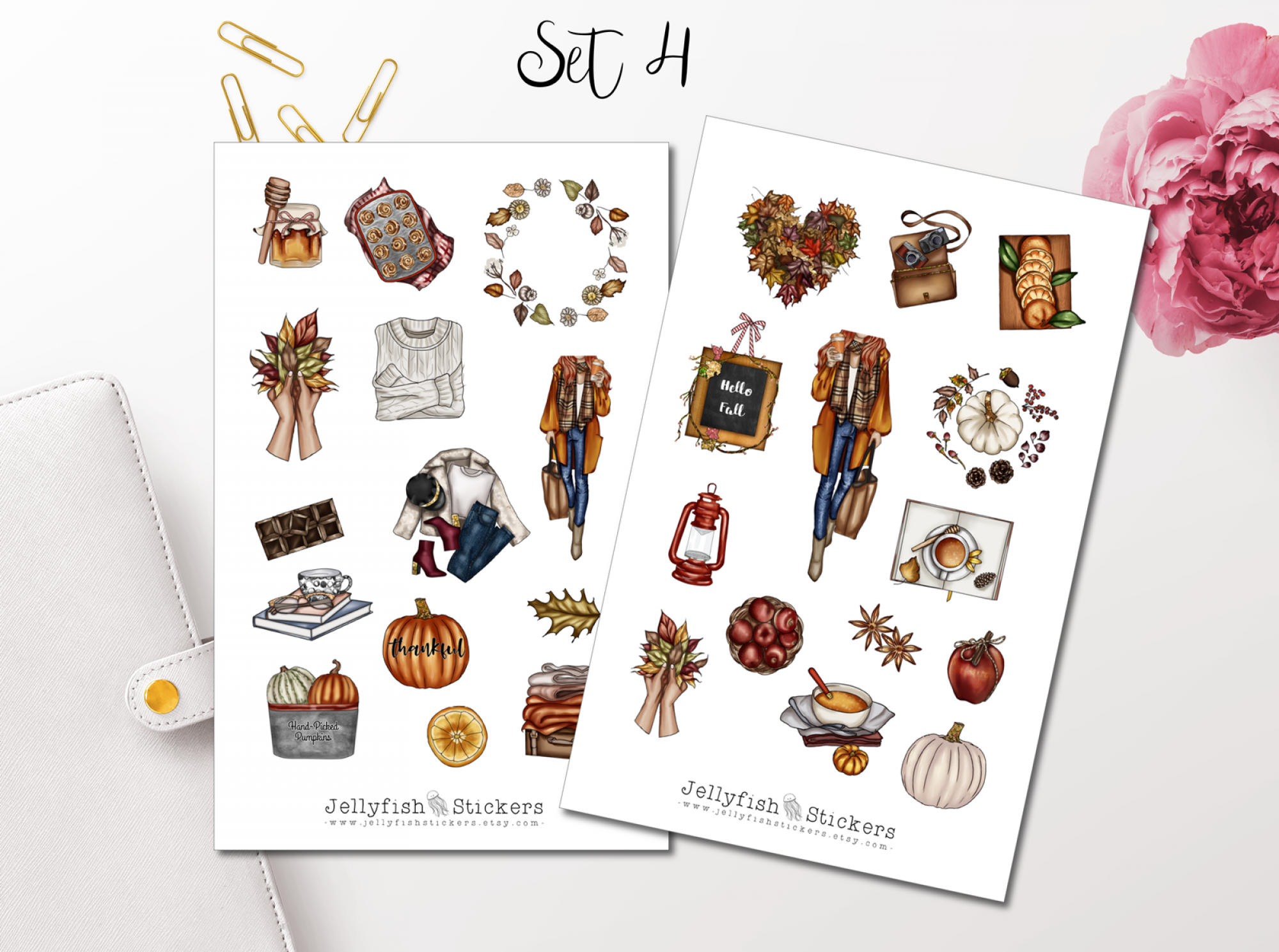 Autumn Girls Sticker Set